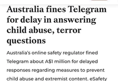 🤓Австралия оштрафовала Telegram