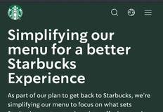 Старбакс режет раздутое меню в интересах выживания бизнеса