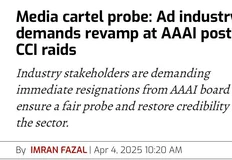 🤓А в Индии, где  проводится громкое расследование Комиссией по конкуренции (CCI) по поводу картельного сговора в медиа, уже началась волна призывов к отставке руководителей крупнейших агентств, попавших под подозрение из совета директоров Ассоциации рекламных агентств Индии (AAAI)