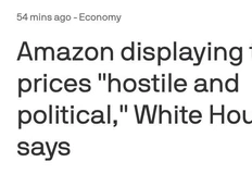 🤓Amazon вскоре начнёт показывать покупателям, какая часть стоимости каждого товара обусловлена тарифами. Белый дом назвал этот шаг «враждебным и политическим актом»