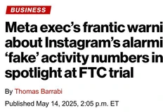 🤓Важный звоночек. Вчитайтесь. Внутренние документы Meta (экстремистской и запрещенной), опубликованные в ходе судебного разбирательства Федеральной торговой комиссии (FTC), обнажили тревожные данные о том, что