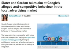 🤓И в Австралии тоже Google может столкнуться с коллективным иском из-за антиконкурентного поведения на рынке онлайн-рекламы, которое расследует юридическая фирма Slater and Gordon