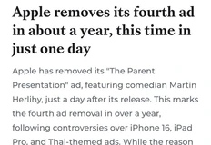 😂Пришло время когда Apple стал делать отстойную рекламу, которая снимается с размещений через день после старта кампаний