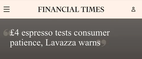 🤓Демарш производителя кофе   Lavazza против кофеен выглядит так: вы слишком дорого продаете наш кофе потребителям
