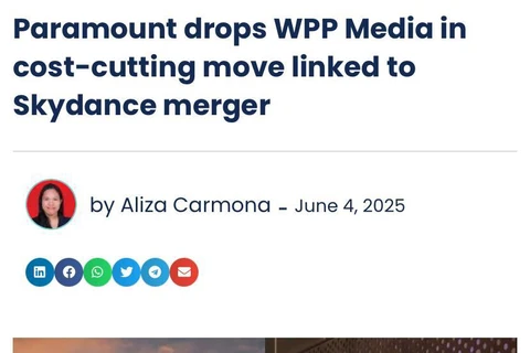 🤔На мировых рекламных рынках расклады бюджетов тоже перекраиваются. Paramount разорвала многолетнее сотрудничество с WPP Media (GroupM)...